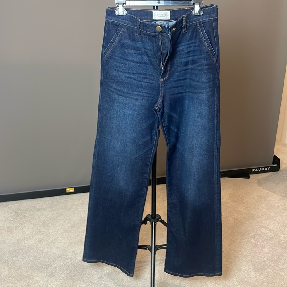 Evereve dark wash trouser jean